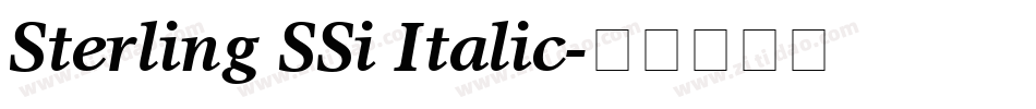 Sterling SSi Italic字体转换